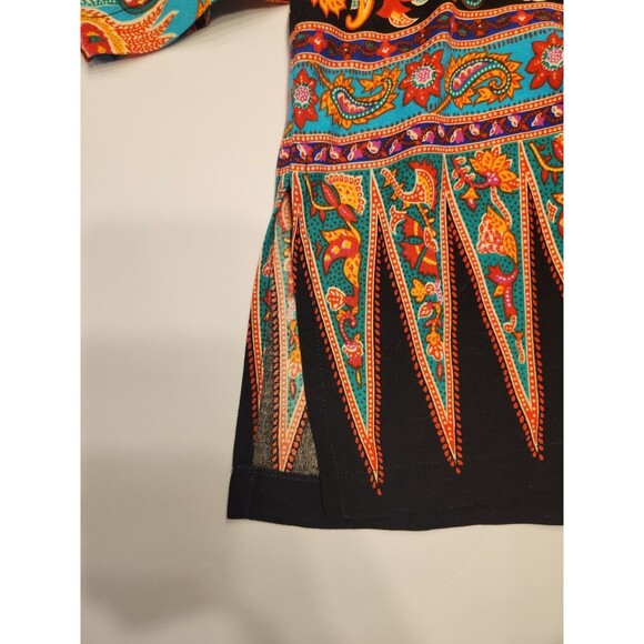 Vintage 80s Ruth Norman Signature Kaftan Style Top Size Medium Shoulder Pads - Picture 6 of 12